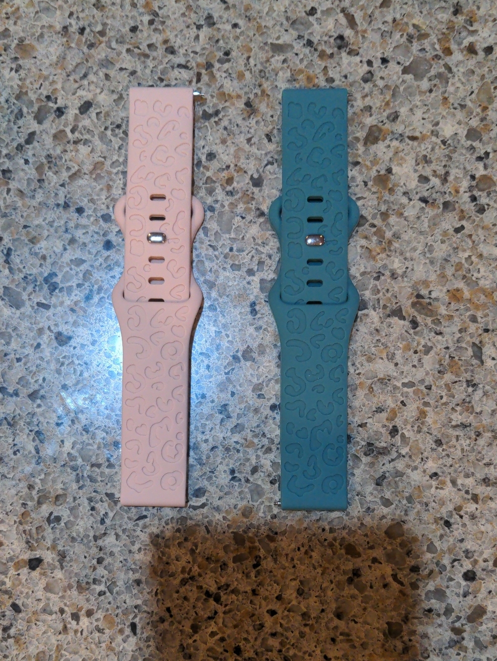 Silicone Replacement Watch Bands - Pink & Teal